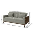 Ver imagem 3 de Sofá Cama Reclinável 3 Lugares Esther
