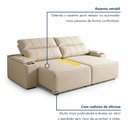 Ver imagem 5 de Sofá Retrátil Reclinável 4 Lugares com Entrada USB e Porta Copos 230cm Áustria Yescasa