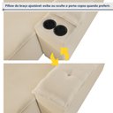 Ver imagem 7 de Sofá Retrátil Reclinável 4 Lugares com Entrada USB e Porta Copos 230cm Áustria Yescasa