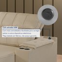 Ver mais imagens de Sofá Retrátil e Reclinável 4 Lugares com Entrada USB e Porta Copos 230cm Austria Yescasa  