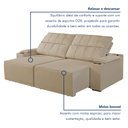 Ver imagem 7 de Sofá Retrátil e Reclinável 4 Lugares com Entrada USB e Porta Copos 230cm Austria Yescasa  