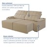 Sofá Retrátil e Reclinável 4 Lugares com Entrada USB e Porta Copos 230cm Austria Yescasa   - 6