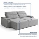Ver mais imagens de Sofá Retrátil Reclinável 4 Lugares com Entrada USB e Porta Copos 230cm Irlanda Yescasa
