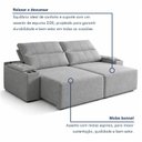 Ver mais imagens de Sofá Retrátil Reclinável 4 Lugares com Entrada USB e Porta Copos 230cm Áustria Yescasa