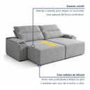 Ver imagem 5 de Sofá Retrátil Reclinável 4 Lugares com Entrada USB e Porta Copos 230cm Áustria Yescasa