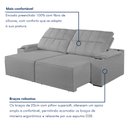 Ver imagem 6 de Sofá Retrátil e Reclinável 4 Lugares com Entrada USB e Porta Copos 230cm Austria Yescasa 