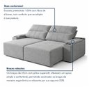 Ver imagem 6 de Sofá Retrátil Reclinável 4 Lugares com Entrada USB e Porta Copos 230cm Áustria Yescasa