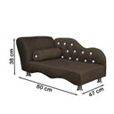 Ver imagem 3 de Cama Caminha Diva Pet Veludo Strass Marrom Dvinn
