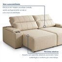 Ver imagem 7 de Sofá Retrátil Reclinável 4 Lugares com Entrada USB e Porta Copos 250cm Áustria Yescasa