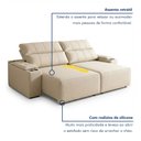 Ver imagem 5 de Sofá Retrátil Reclinável 4 Lugares com Entrada USB e Porta Copos 250cm Áustria Yescasa