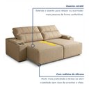 Ver imagem 5 de Sofá Retrátil Reclinável 4 Lugares com Entrada USB e Porta Copos 250cm Áustria Yescasa