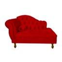 Ver imagem 2 de Kit Divã Recamier Sofá Imperial 120 Cm + 2 Poltronas Suede:vermelho
