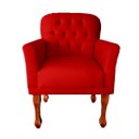 Ver imagem 3 de Kit Divã Recamier Sofá Imperial 120 Cm + 2 Poltronas Suede:vermelho