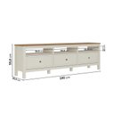 Ver imagem 3 de Conjunto de Sala 2 Peças com Rack e 1 Espelho Ananda CabeCasa MadeiraOriginals Branco Off White/Mel