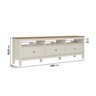 Conjunto de Sala 2 Peças com 1 Rack e 1 Espelho Ananda CabeCasa MadeiraOriginals - 3