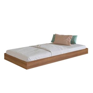 Cama Auxiliar de Solteiro para Colchões de 190x90cm Yuma Nogal Ca090 Art In Móveis