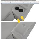 Ver mais imagens de Sofá Retrátil Reclinável 4 Lugares com Entrada USB e Porta Copos 250cm Áustria Yescasa