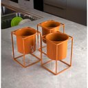 Ver imagem 3 de Vaso Decorativo Terracota com Suporte em Metal 16x11cm - D'Rossi