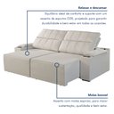 Ver imagem 7 de Sofá Retrátil e Reclinável 4 Lugares com Entrada USB e Porta Copos 290cm Austria Yescasa  