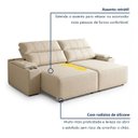 Ver imagem 5 de Sofá Retrátil Reclinável 4 Lugares com Entrada USB e Porta Copos 290cm Áustria Yescasa