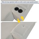 Ver imagem 2 de Sofá Retrátil e Reclinável 4 Lugares com Entrada USB e Porta Copos 290cm Austria Yescasa  