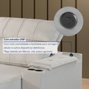 Ver mais imagens de Sofá Retrátil e Reclinável 4 Lugares com Entrada USB e Porta Copos 290cm Austria Yescasa  