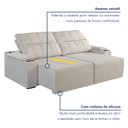 Ver imagem 4 de Sofá Retrátil e Reclinável 4 Lugares com Entrada USB e Porta Copos 290cm Austria Yescasa  