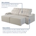 Ver imagem 6 de Sofá Retrátil e Reclinável 4 Lugares com Entrada USB e Porta Copos 290cm Austria Yescasa  
