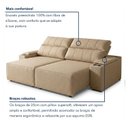Ver imagem 6 de Sofá Retrátil Reclinável 4 Lugares com Entrada USB e Porta Copos 290cm Áustria Yescasa