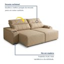 Ver imagem 4 de Sofá Retrátil Reclinável 4 Lugares com Entrada USB e Porta Copos 290cm Áustria Yescasa