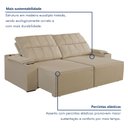 Ver imagem 5 de Sofá Retrátil e Reclinável 4 Lugares com Entrada USB e Porta Copos 290cm Austria Yescasa  