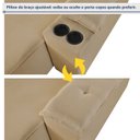 Ver mais imagens de Sofá Retrátil Reclinável 4 Lugares com Entrada USB e Porta Copos 290cm Áustria Yescasa