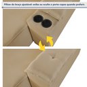 Ver mais imagens de Sofá Retrátil Reclinável 4 Lugares com Entrada USB e Porta Copos 250cm Irlanda Yescasa