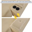 Ver imagem 2 de Sofá Retrátil e Reclinável 4 Lugares com Entrada USB e Porta Copos 290cm Austria Yescasa  