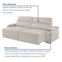 Ver imagem 6 de Sofá Retrátil Reclinável 4 Lugares com Entrada USB e Porta Copos 230cm Irlanda Yescasa