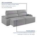 Ver imagem 5 de Sofá Retrátil Reclinável 4 Lugares com Entrada USB e Porta Copos 230cm Irlanda Yescasa