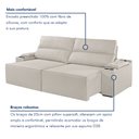 Ver imagem 6 de Sofá Retrátil e Reclinável 4 Lugares com Entrada USB e Porta Copos 250cm Irlanda Yescasa  