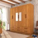 Ver imagem 3 de Guarda-Roupa Cancun 6 Portas 6 Gavetas com Espelho Multimóveis CR35553 Cinamomo
