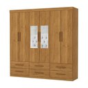 Ver imagem 1 de Guarda-Roupa Cancun 6 Portas 6 Gavetas com Espelho Multimóveis CR35553 Cinamomo