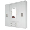 Ver imagem 4 de Guarda Roupa Casal 8 Portas 4 Gavetas Nápoles com Espelhos