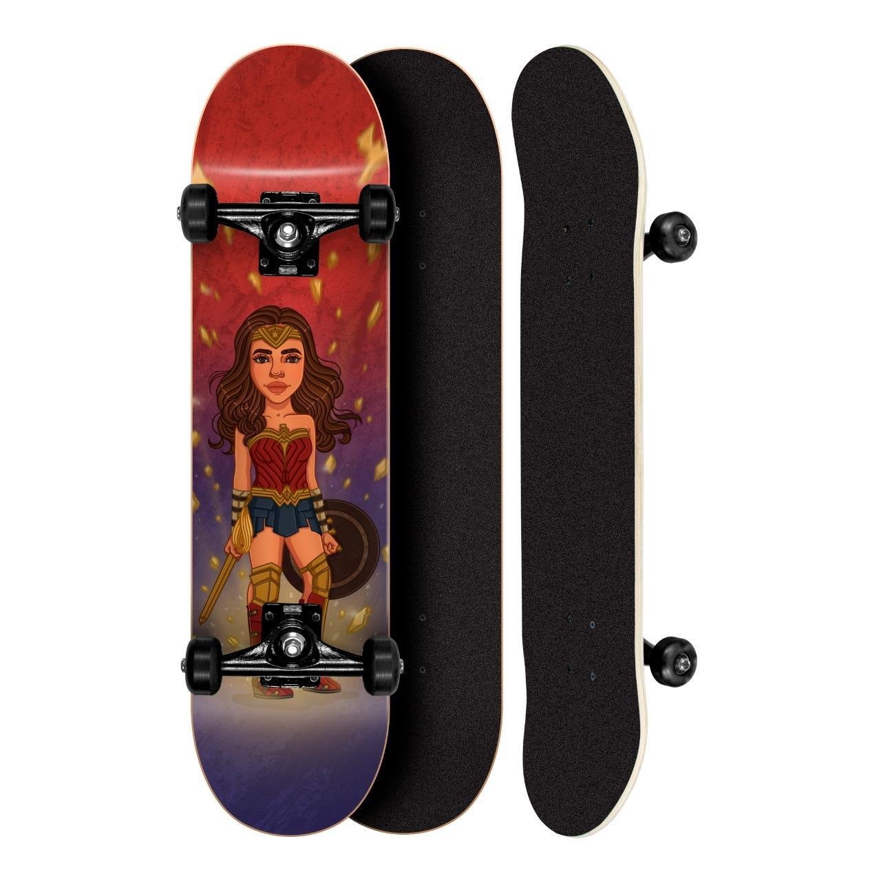 Skate Montado Infantil até 90kgs Truck Polipropileno - Vário