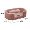 Ver mais imagens de Cama para Cachorro e Gato Caminha Chase Pet Veludo Rosa Pés Metal com Regulagem - Arkell