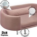 Ver imagem 3 de Cama para Cachorro e Gato Caminha Chase Pet Veludo Rosa Pés Metal com Regulagem - Arkell