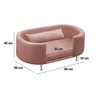 Cama para Cachorro e Gato Caminha Chase Pet Veludo Rosa Pés Metal com Regulagem - Arkell - 8