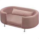 Ver imagem 1 de Cama para Cachorro e Gato Caminha Chase Pet Veludo Rosa Pés Metal com Regulagem - Arkell