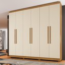 Ver imagem 3 de Guarda Roupa Viena 6 Portas 4 Gavetas 10 Prateleiras Cinamomo Off