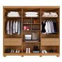 Ver imagem 4 de Guarda Roupa Viena 6 Portas 4 Gavetas 10 Prateleiras Cinamomo Off