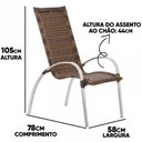 Ver imagem 2 de Jogo 3 Cadeiras Mesa Alumínio P/ Área Piscina e Jardim Trama Argila