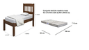 Ver imagem 1 de Cama Solteiro Reta Madeira com 01 Colchão (88x188x12) Gazin D20