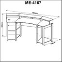 Ver mais imagens de Conjunto 2 Peças com Mesa Gamer ME4167 com Cadeira de Escritório Diretor Tela Mesh Preto Azul